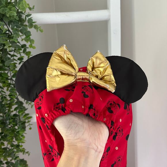 Disney Minnie Mouse Red Polka Dot Rain Jacket Hooded with Ears Girl’s size 5 - Picture 9 of 13